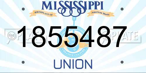 1855487 Mississippi License Plate