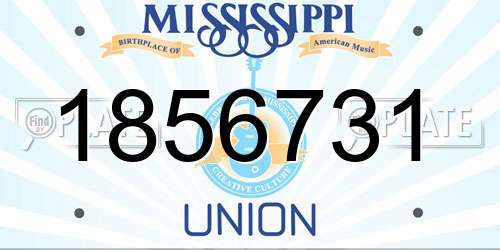 1856731 Mississippi License Plate