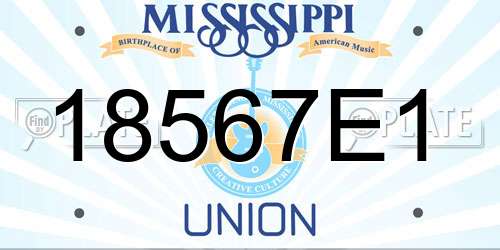 18567E1 Mississippi License Plate