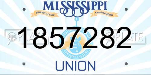 1857282 Mississippi License Plate