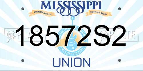 18572S2 Mississippi License Plate