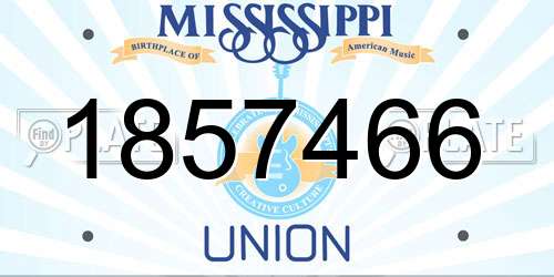 1857466 Mississippi License Plate