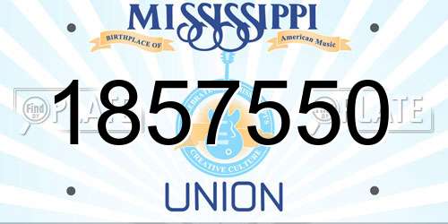 1857550 Mississippi License Plate