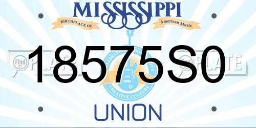 18575S0 Mississippi License Plate