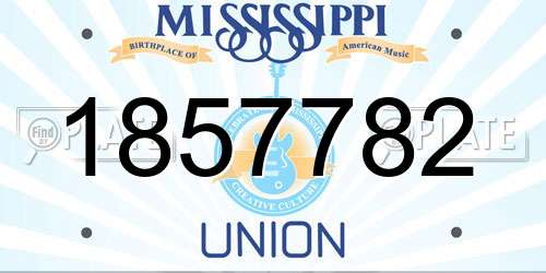 1857782 Mississippi License Plate