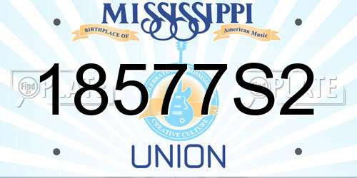 18577S2 Mississippi License Plate