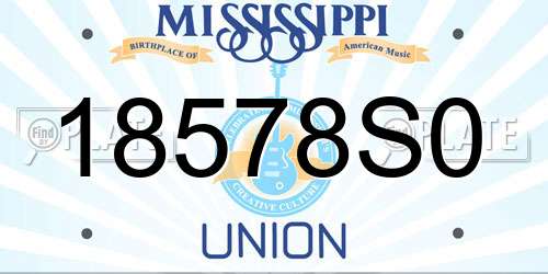 18578S0 Mississippi License Plate