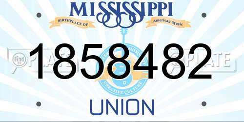 1858482 Mississippi License Plate