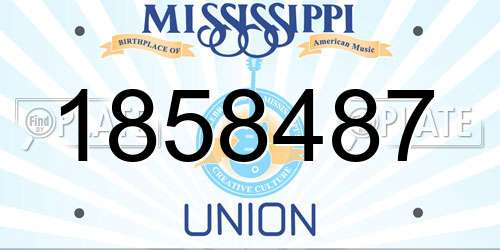 1858487 Mississippi License Plate