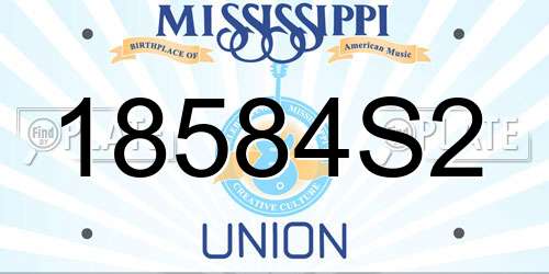 18584S2 Mississippi License Plate