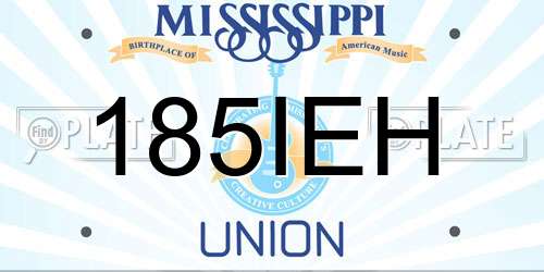 185IEH Mississippi License Plate