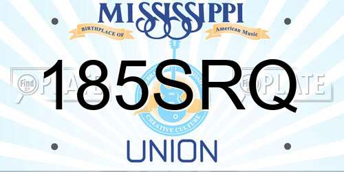 185SRQ Mississippi License Plate