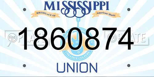 1860874 Mississippi License Plate