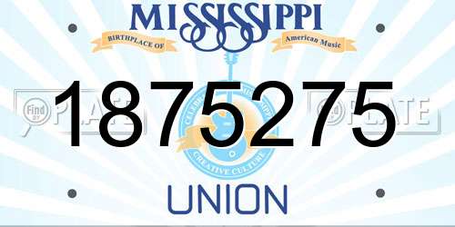 1875275 Mississippi License Plate