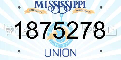 1875278 Mississippi License Plate