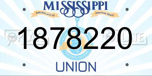 1878220 Mississippi License Plate