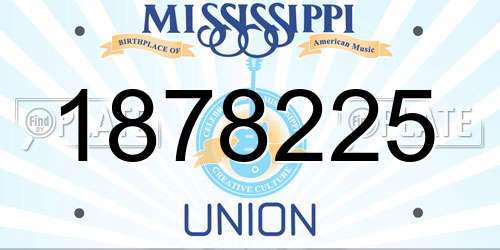 1878225 Mississippi License Plate