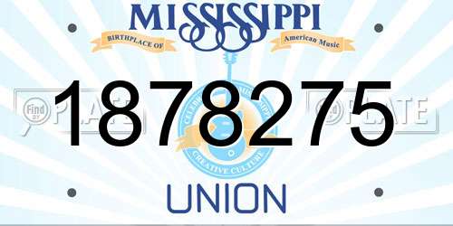 1878275 Mississippi License Plate