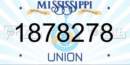 1878278 Mississippi License Plate