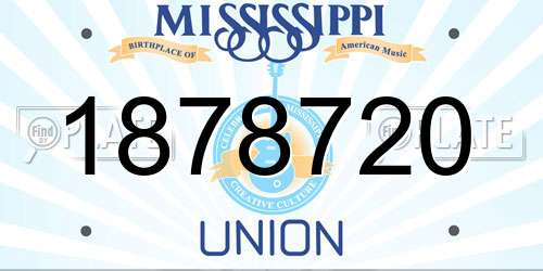 1878720 Mississippi License Plate