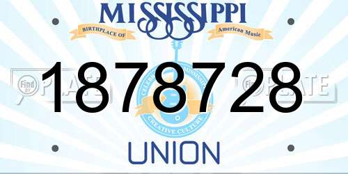 1878728 Mississippi License Plate
