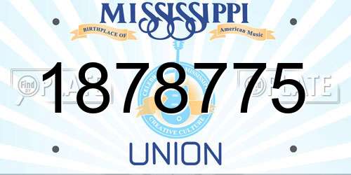 1878775 Mississippi License Plate