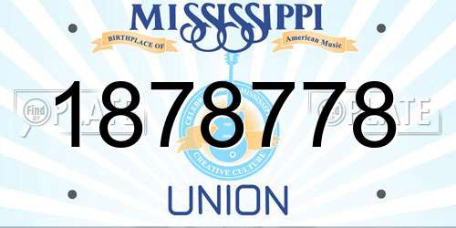 1878778 Mississippi License Plate