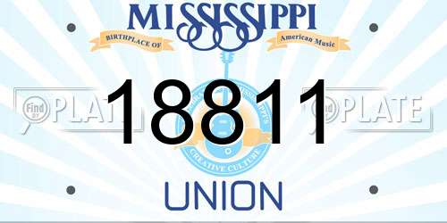18811 Mississippi License Plate