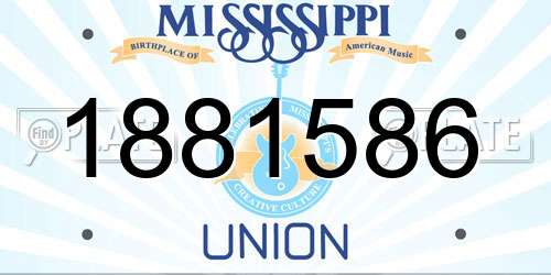 1881586 Mississippi License Plate