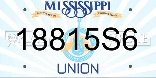 18815S6 Mississippi License Plate