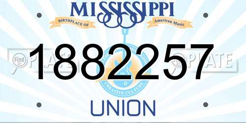 1882257 Mississippi License Plate