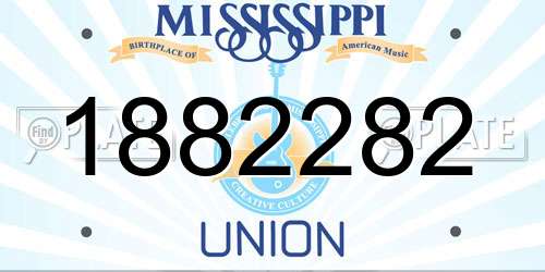1882282 Mississippi License Plate