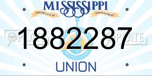 1882287 Mississippi License Plate