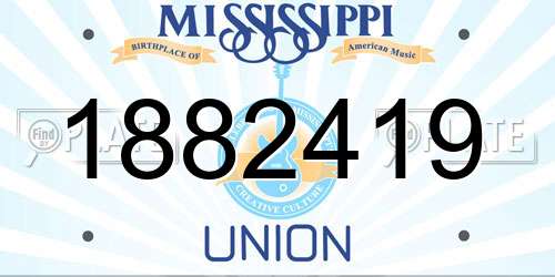 1882419 Mississippi License Plate