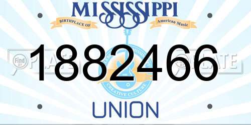 1882466 Mississippi License Plate