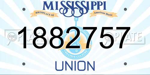 1882757 Mississippi License Plate