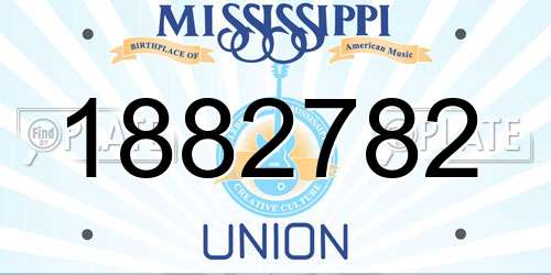 1882782 Mississippi License Plate