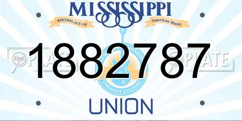 1882787 Mississippi License Plate