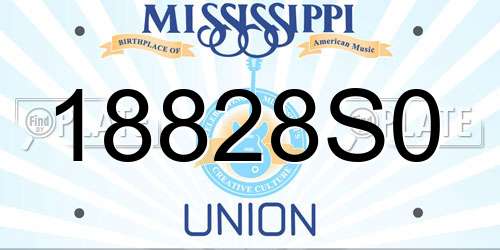 18828S0 Mississippi License Plate
