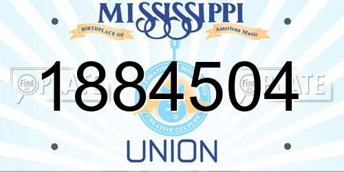 1884504 Mississippi License Plate