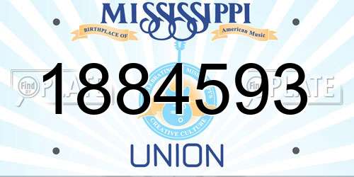 1884593 Mississippi License Plate