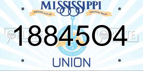 18845O4 Mississippi License Plate