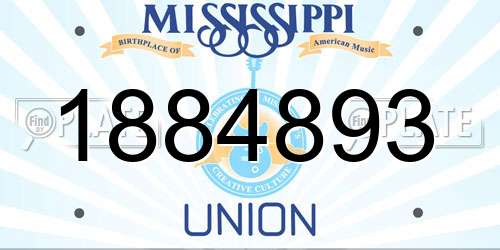 1884893 Mississippi License Plate
