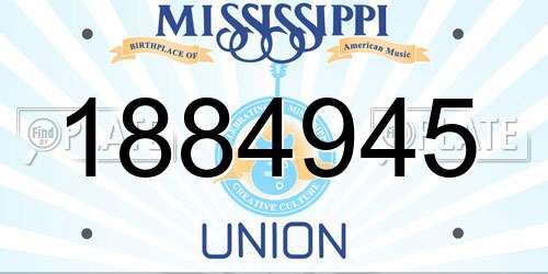 1884945 Mississippi License Plate