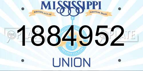 1884952 Mississippi License Plate