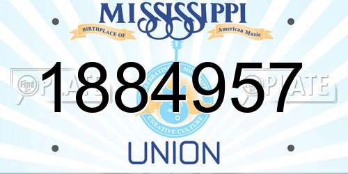 1884957 Mississippi License Plate