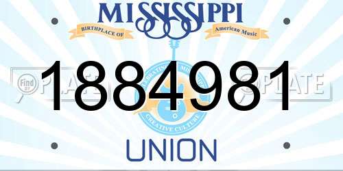 1884981 Mississippi License Plate