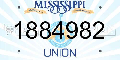 1884982 Mississippi License Plate
