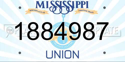 1884987 Mississippi License Plate