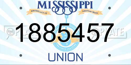 1885457 Mississippi License Plate